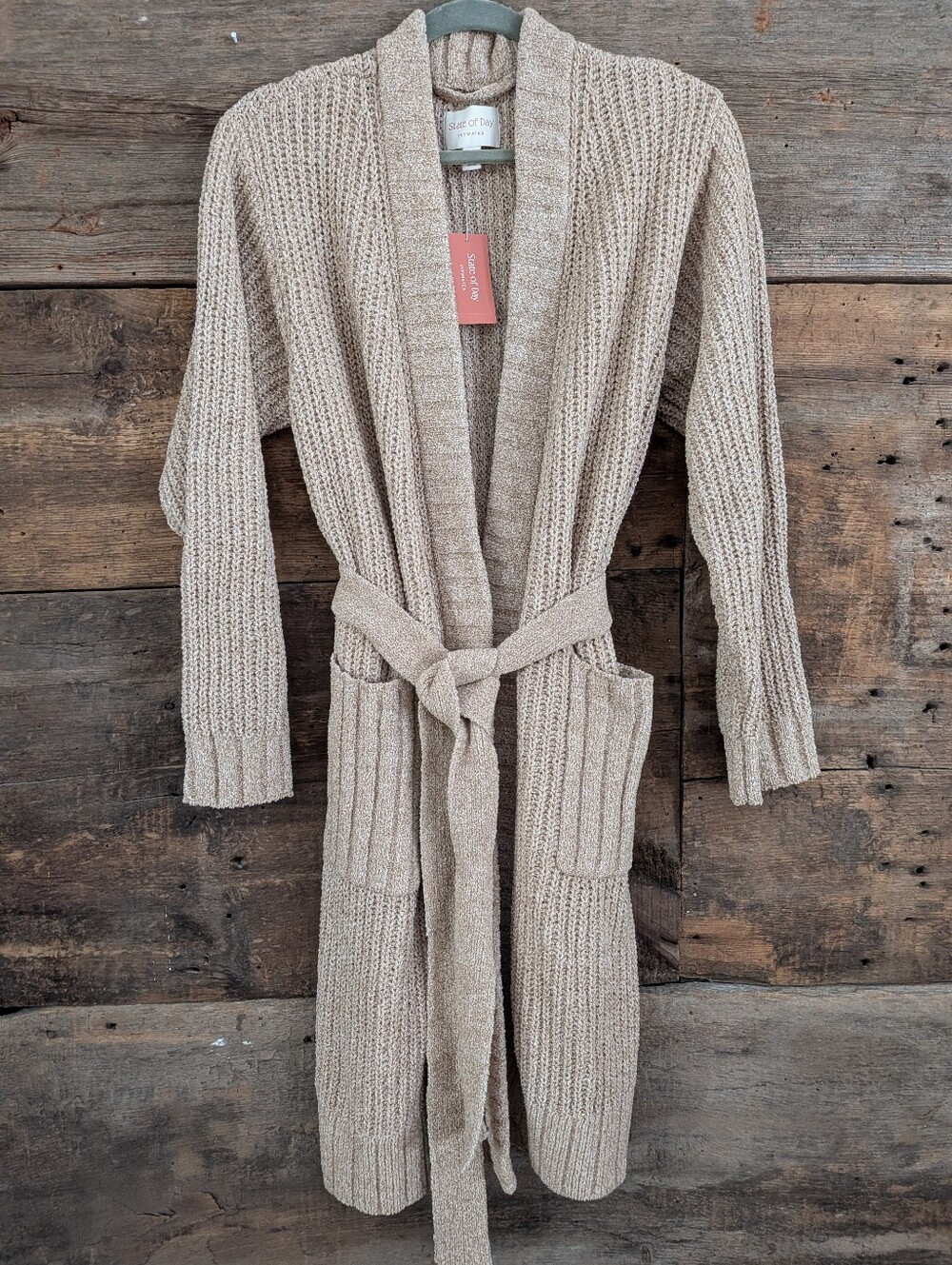 State Of Day Super Soft Women's Brand New Sweater Robe/Wrap Size M/L
